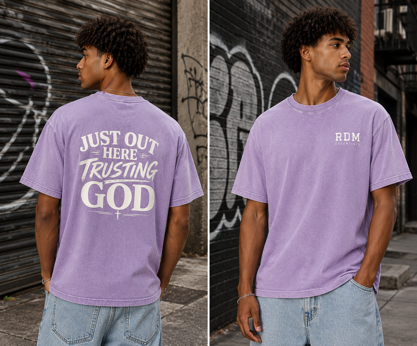 Just Out Here Trusting God Tee