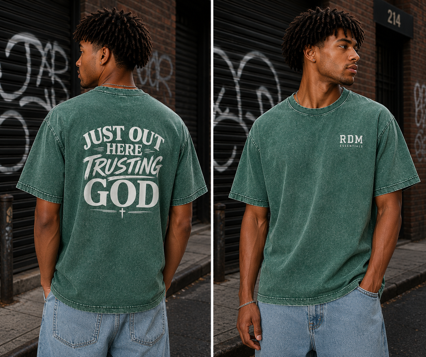 Just Out Here Trusting God Tee