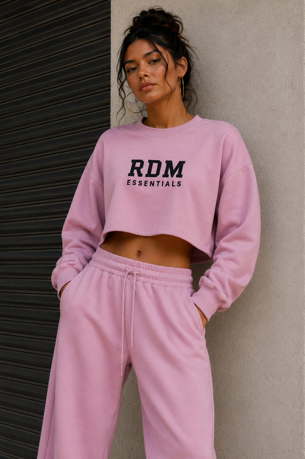 RDM Essentials Vintage Washed Crop Top Sweatshirt