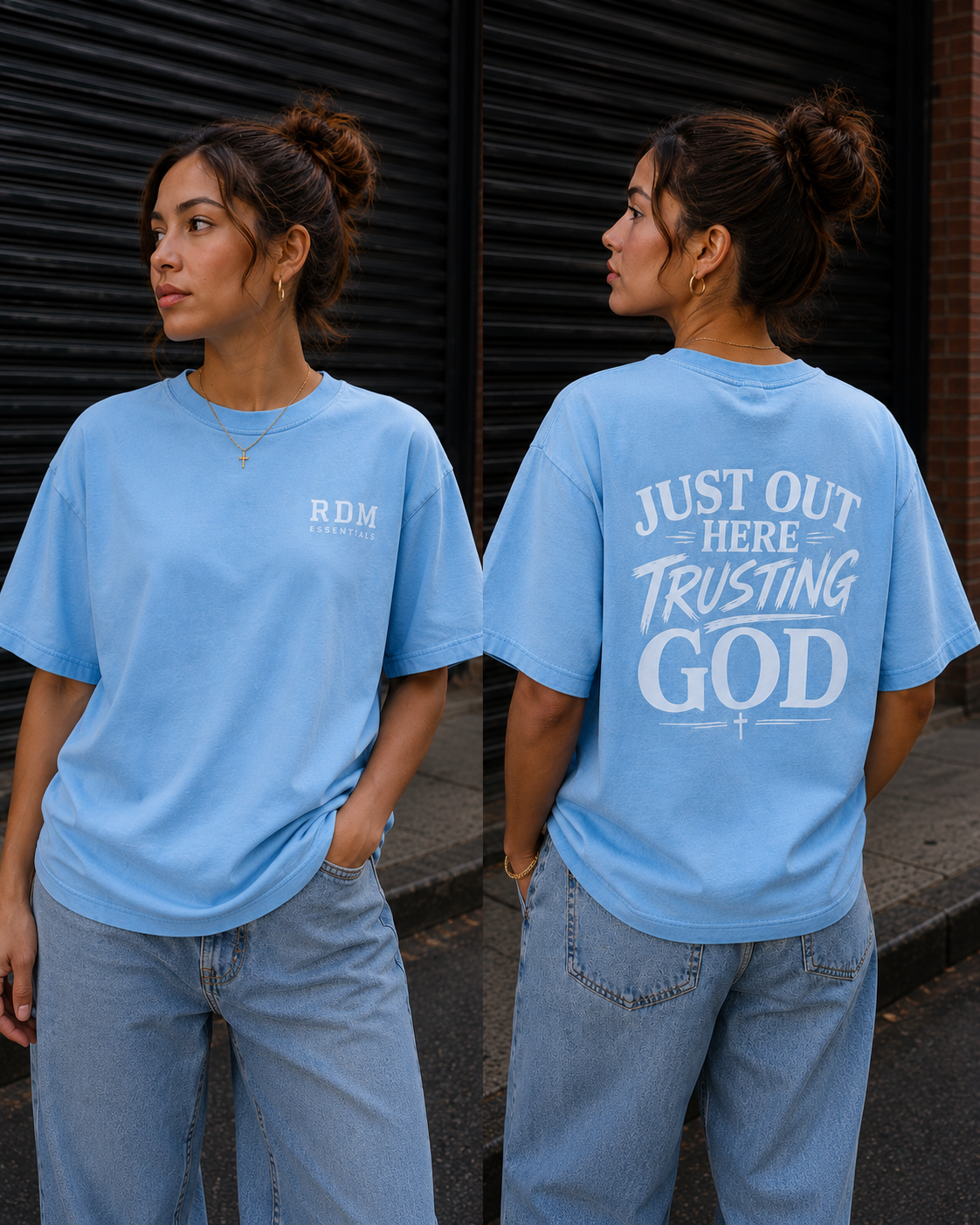 Just Out Here Trusting God Tee
