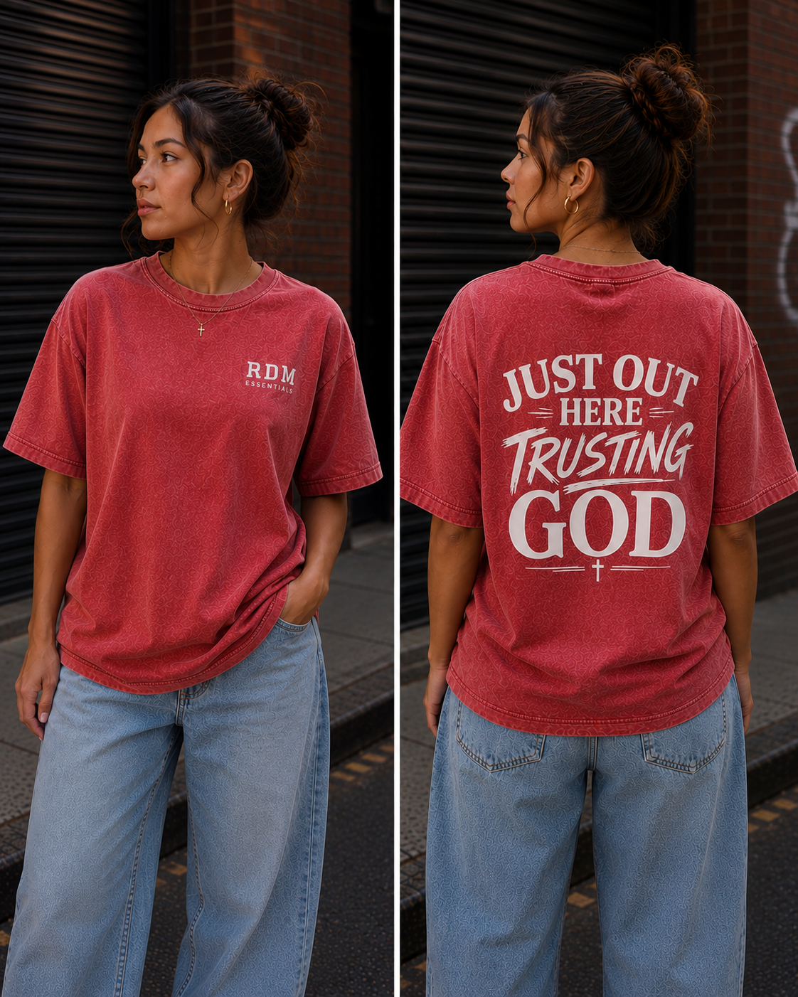 Just Out Here Trusting God Tee