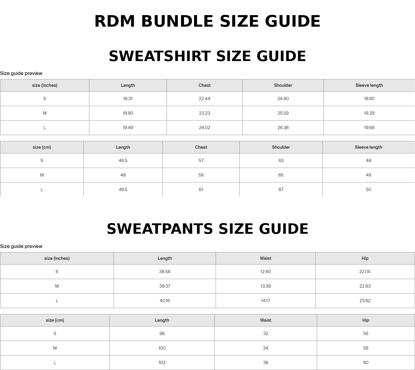 RDM Essentials Sweatsuit Set